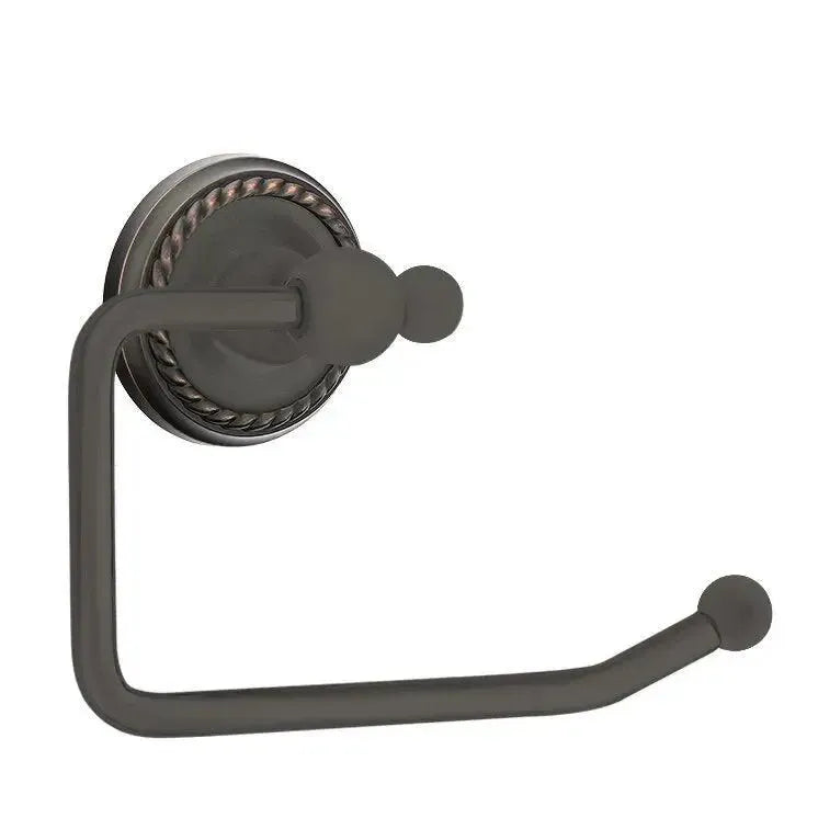 EmtekEmtek Traditional Brass Paper Holder - Bar Style with Rope Rosette in 