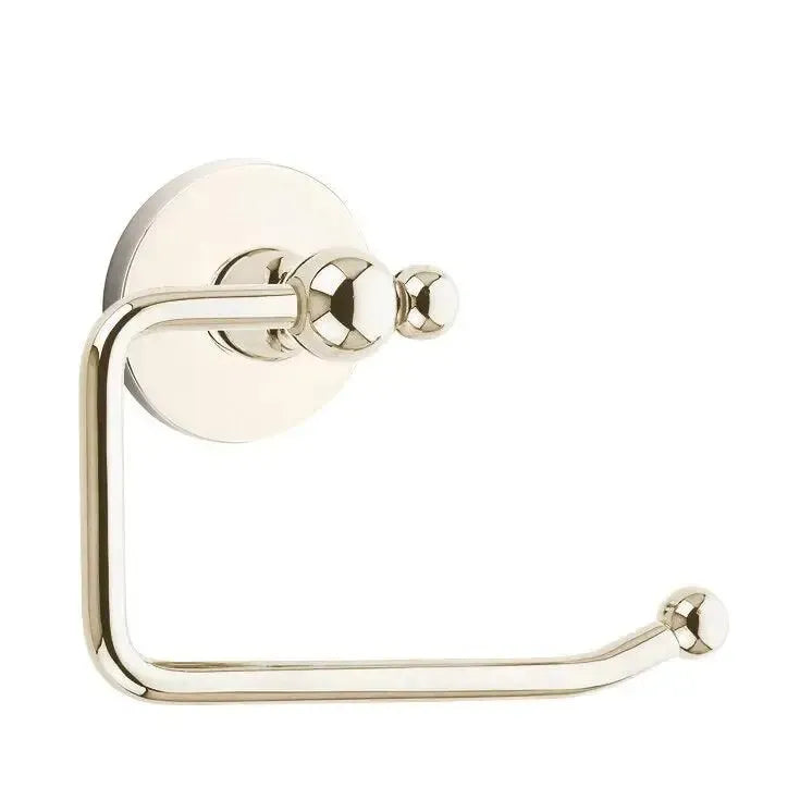 EmtekEmtek Traditional Brass Paper Holder - Bar Style with Small Disc Rosette in 