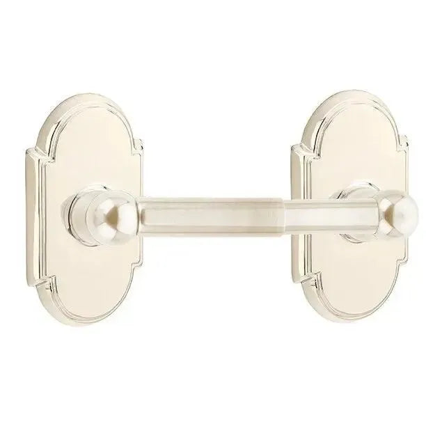 EmtekEmtek Traditional Brass Paper Holder - Spring Rod Style with #8 Rosette in 