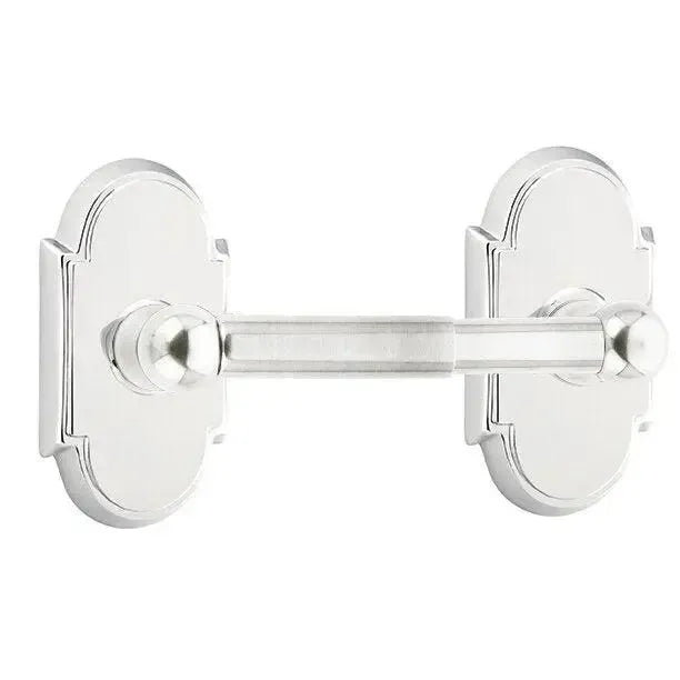 EmtekEmtek Traditional Brass Paper Holder - Spring Rod Style with #8 Rosette in 