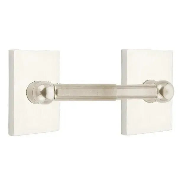 EmtekEmtek Traditional Brass Paper Holder - Spring Rod Style with Modern Rectangular Rosette in 