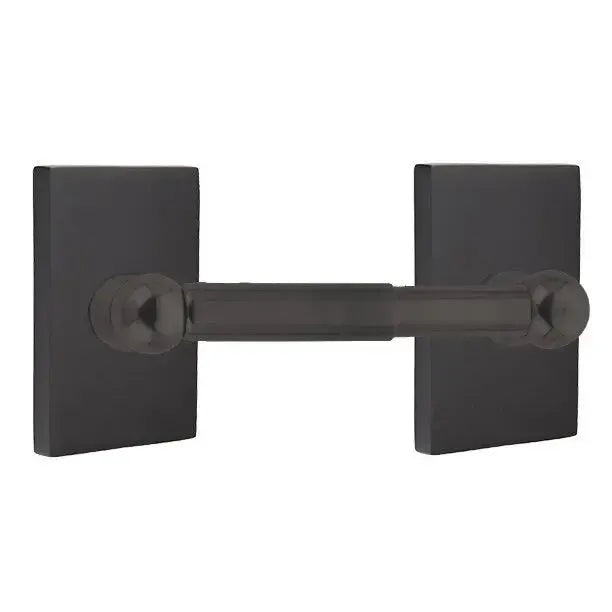 EmtekEmtek Traditional Brass Paper Holder - Spring Rod Style with Modern Rectangular Rosette in 