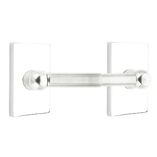 EmtekEmtek Traditional Brass Paper Holder - Spring Rod Style with Modern Rectangular Rosette in 