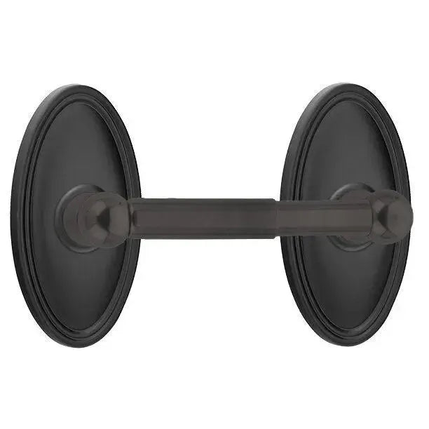 EmtekEmtek Traditional Brass Paper Holder - Spring Rod Style with Oval Rosette in 