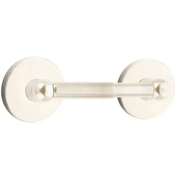 EmtekEmtek Traditional Brass Paper Holder - Spring Rod Style with Regular Disc Rosette in 