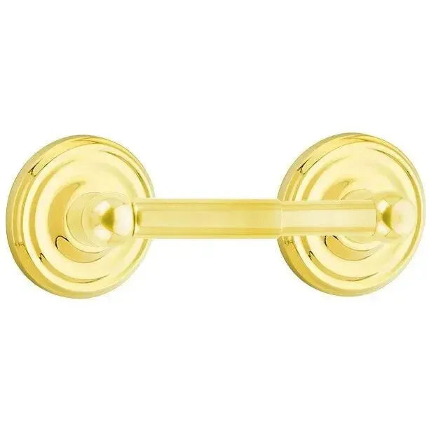 EmtekEmtek Traditional Brass Paper Holder - Spring Rod Style with Regular Rosette in 