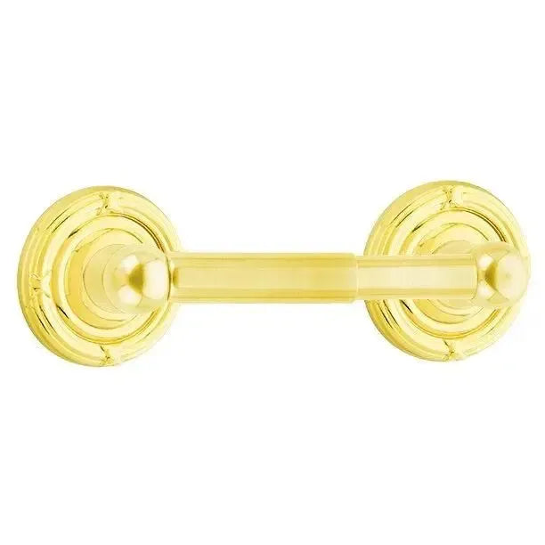EmtekEmtek Traditional Brass Paper Holder - Spring Rod Style with Ribbon & Reed Rosette in 