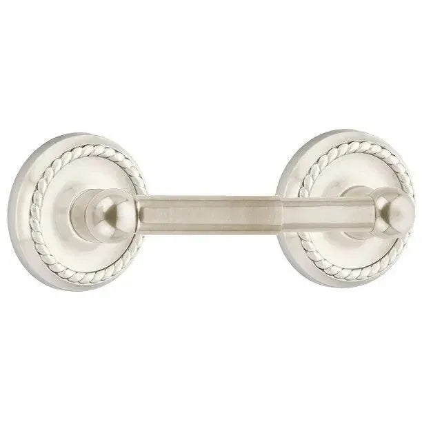 EmtekEmtek Traditional Brass Paper Holder - Spring Rod Style with Rope Rosette in 