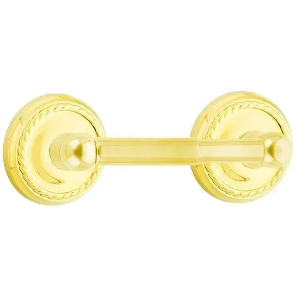 EmtekEmtek Traditional Brass Paper Holder - Spring Rod Style with Rope Rosette in 