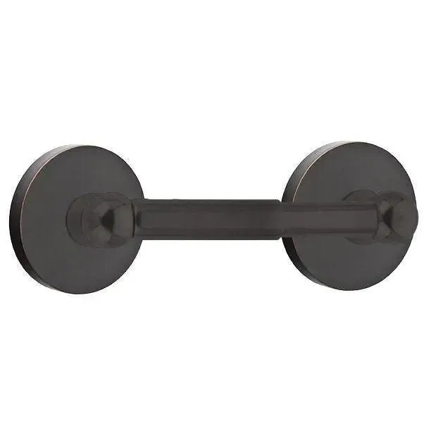 EmtekEmtek Traditional Brass Paper Holder - Spring Rod Style with Small Disc Rosette in 