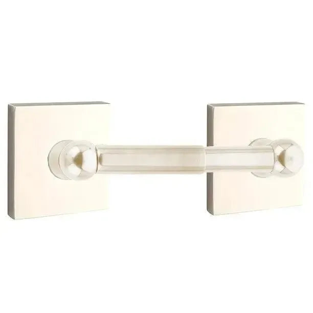 EmtekEmtek Traditional Brass Paper Holder - Spring Rod Style with Square Rosette in 