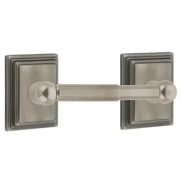 EmtekEmtek Traditional Brass Paper Holder - Spring Rod Style with Wilshire Rosette in 