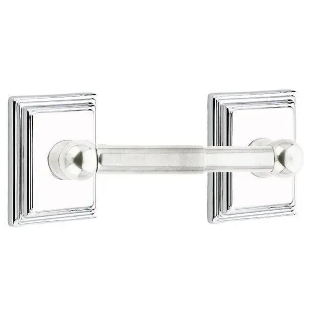 EmtekEmtek Traditional Brass Paper Holder - Spring Rod Style with Wilshire Rosette in 