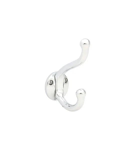 Emtek Traditional Brass Robe Hook (2 5/8" Projection) in Polished Chrome finish