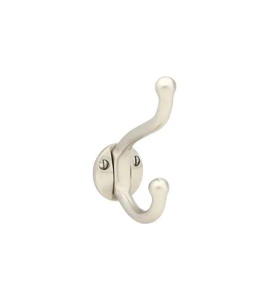 Emtek Traditional Brass Robe Hook (2 5/8" Projection) in Satin Nickel finish