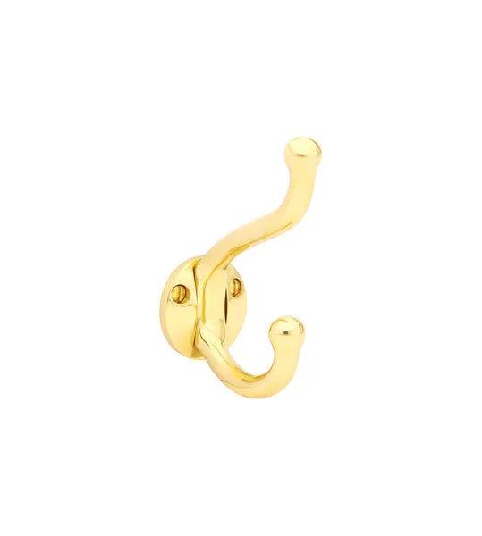 Emtek Traditional Brass Robe Hook (2 5/8" Projection) in Unlacquered Brass finish