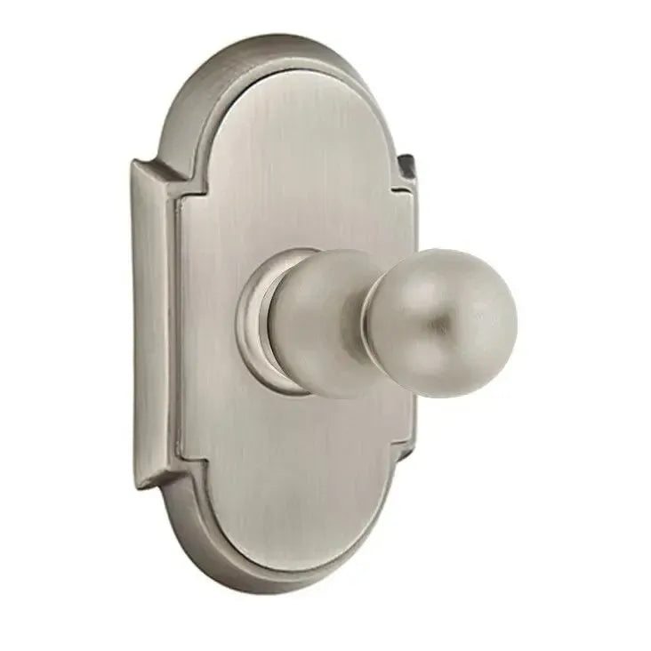 EmtekEmtek Traditional Brass Single Robe Hook With #8 Rosette in 