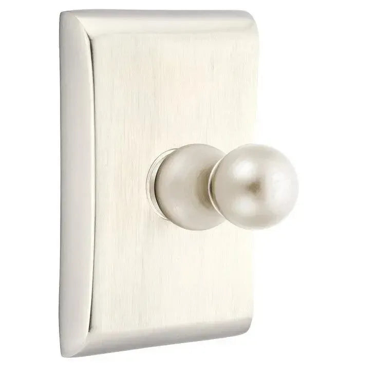 EmtekEmtek Traditional Brass Single Robe Hook With Neos Rosette in 