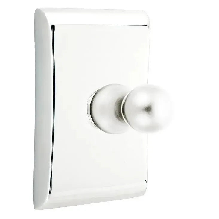 EmtekEmtek Traditional Brass Single Robe Hook With Neos Rosette in 