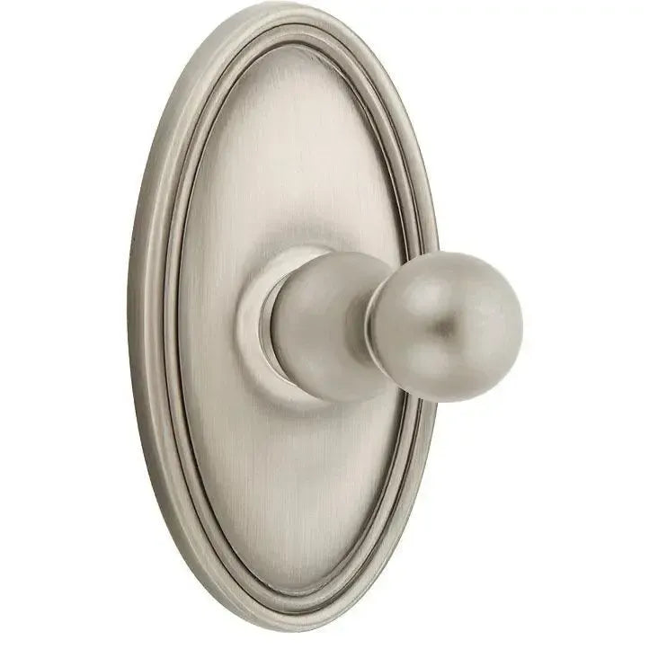 EmtekEmtek Traditional Brass Single Robe Hook With Oval Rosette in 