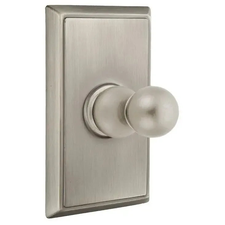 EmtekEmtek Traditional Brass Single Robe Hook With Rectangular Rosette in 