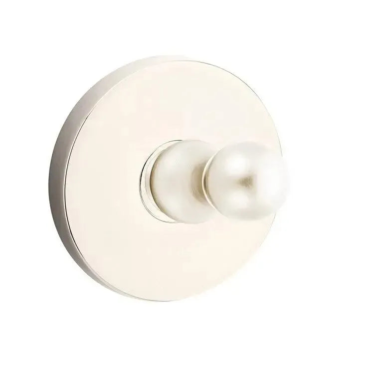 EmtekEmtek Traditional Brass Single Robe Hook With Regular Disc Rosette in 