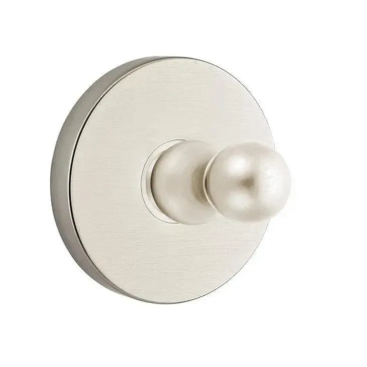 EmtekEmtek Traditional Brass Single Robe Hook With Regular Disc Rosette in 