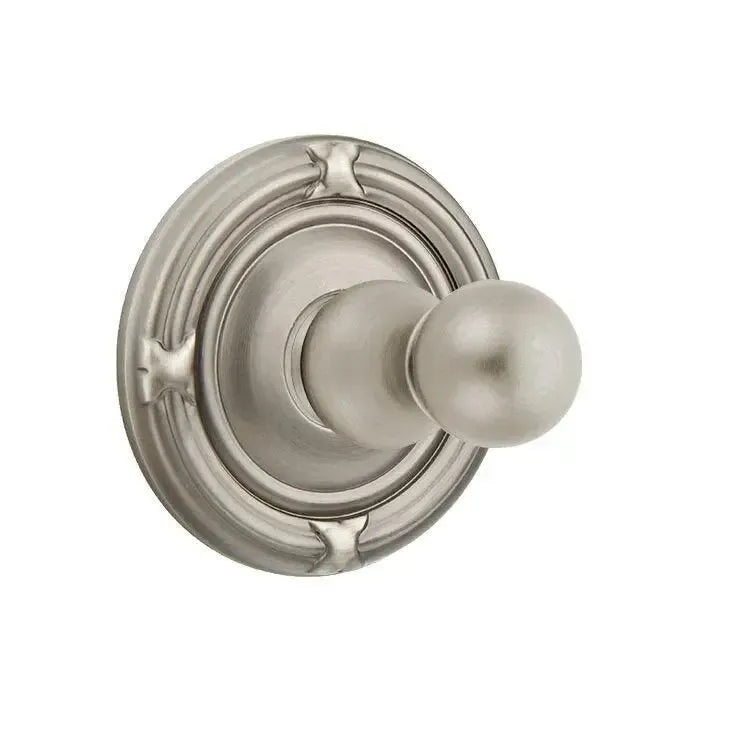 EmtekEmtek Traditional Brass Single Robe Hook With Ribbon & Reed Rosette in 