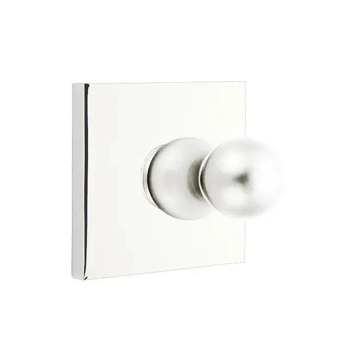 EmtekEmtek Traditional Brass Single Robe Hook With Square Rosette in 