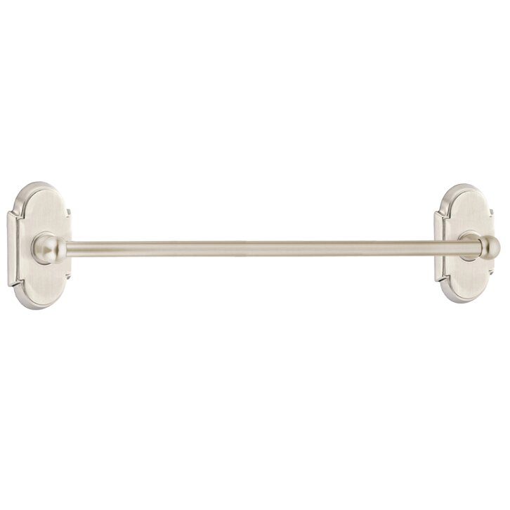 The Emtek Traditional Brass Towel Bar with