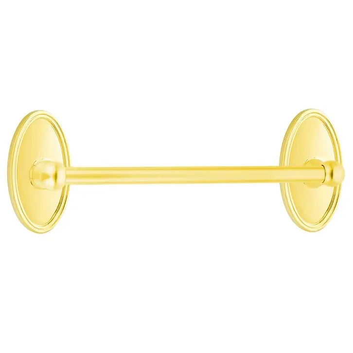 EmtekEmtek Traditional Brass Towel Bar with Oval Rosette in 