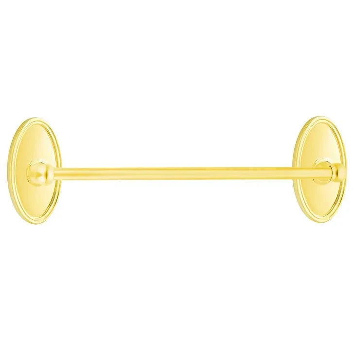 EmtekEmtek Traditional Brass Towel Bar with Oval Rosette in 