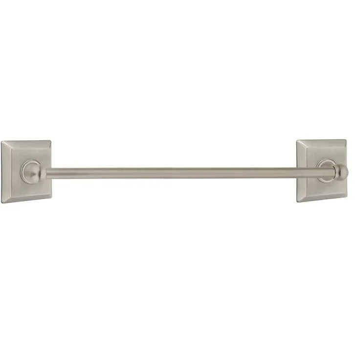 EmtekEmtek Traditional Brass Towel Bar with Quincy Rosette in 