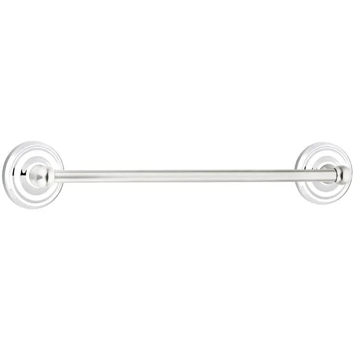 EmtekEmtek Traditional Brass Towel Bar with Regular Rosette in 