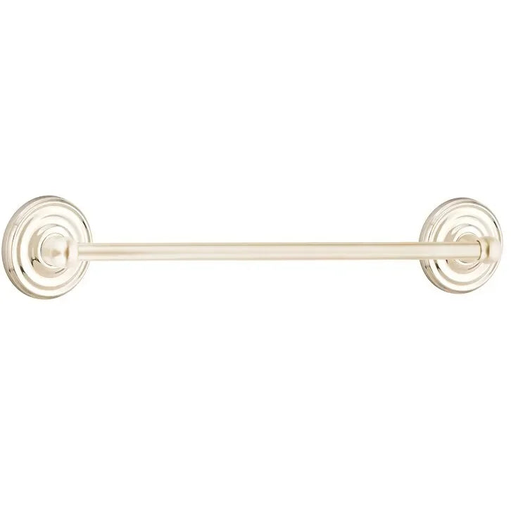 EmtekEmtek Traditional Brass Towel Bar with Regular Rosette in 