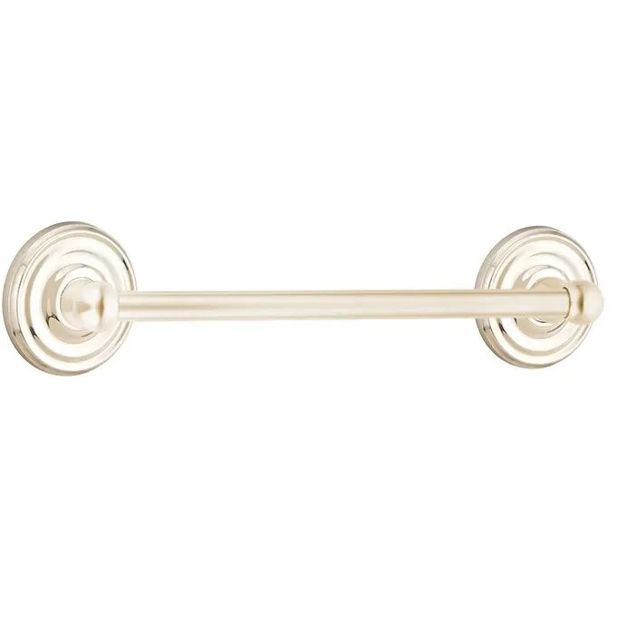 EmtekEmtek Traditional Brass Towel Bar with Regular Rosette in 