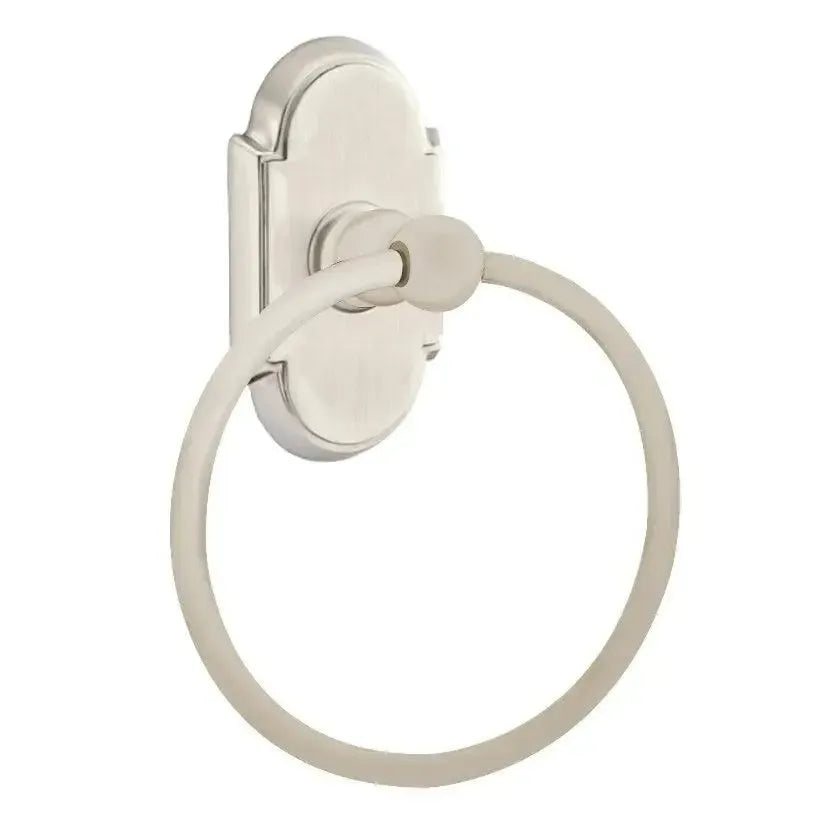 EmtekEmtek Traditional Brass Towel Ring with #8 Rosette in 