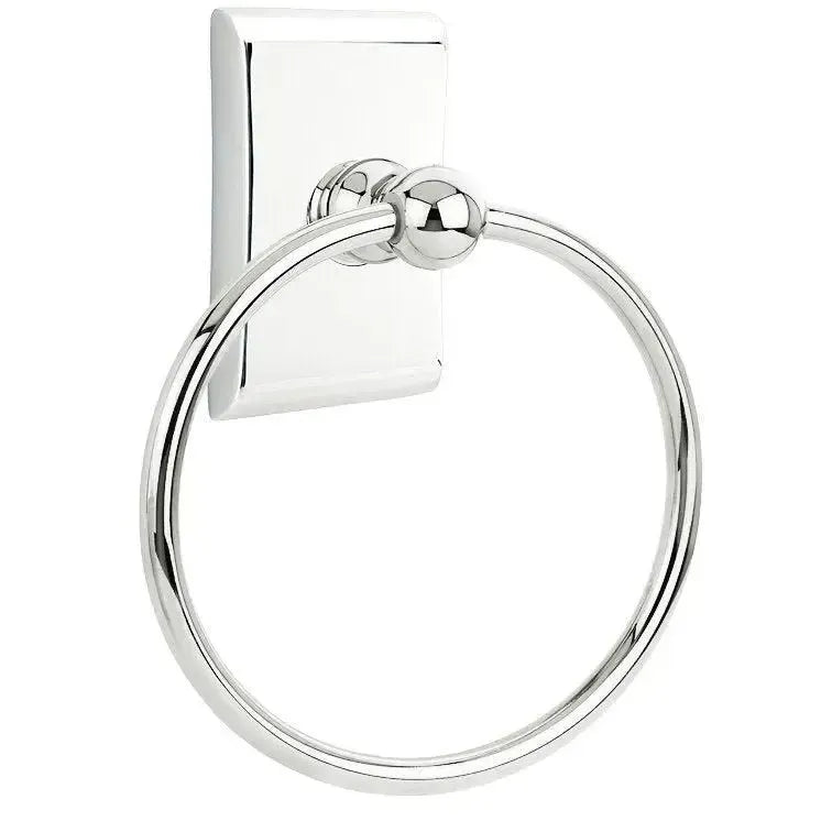 EmtekEmtek Traditional Brass Towel Ring with Neos Rosette in 