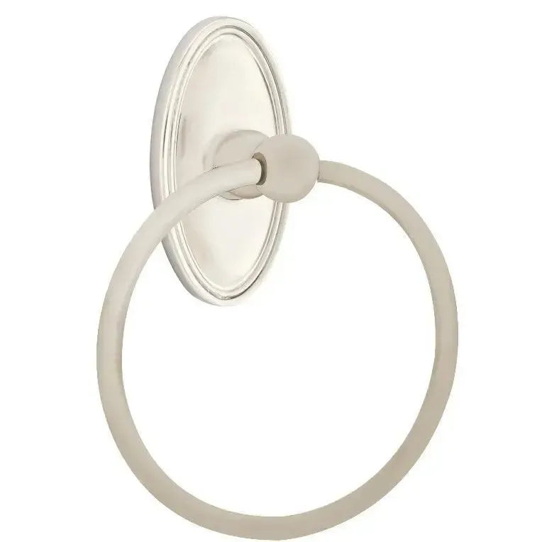 EmtekEmtek Traditional Brass Towel Ring with Oval Rosette in 