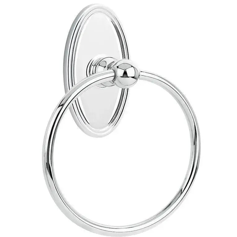 EmtekEmtek Traditional Brass Towel Ring with Oval Rosette in 