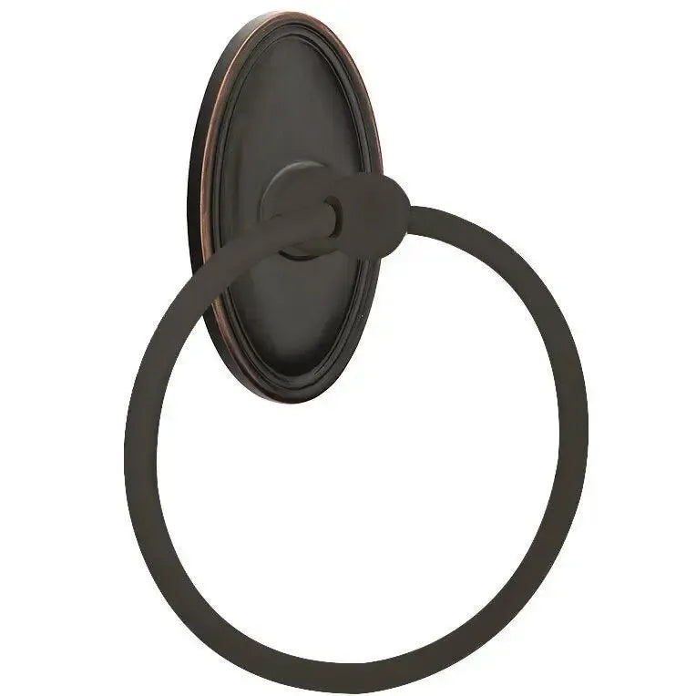 EmtekEmtek Traditional Brass Towel Ring with Oval Rosette in 