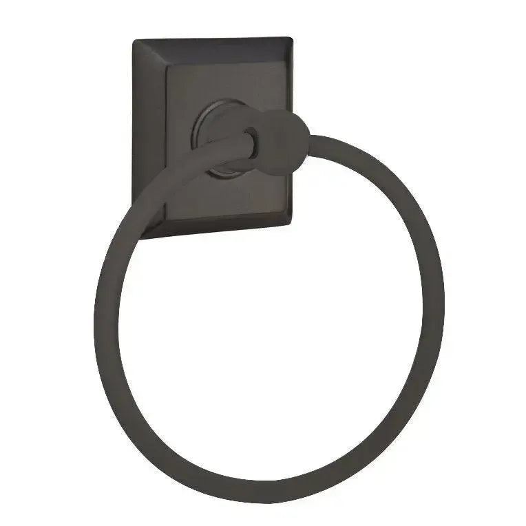 EmtekEmtek Traditional Brass Towel Ring with Quincy Rosette in 