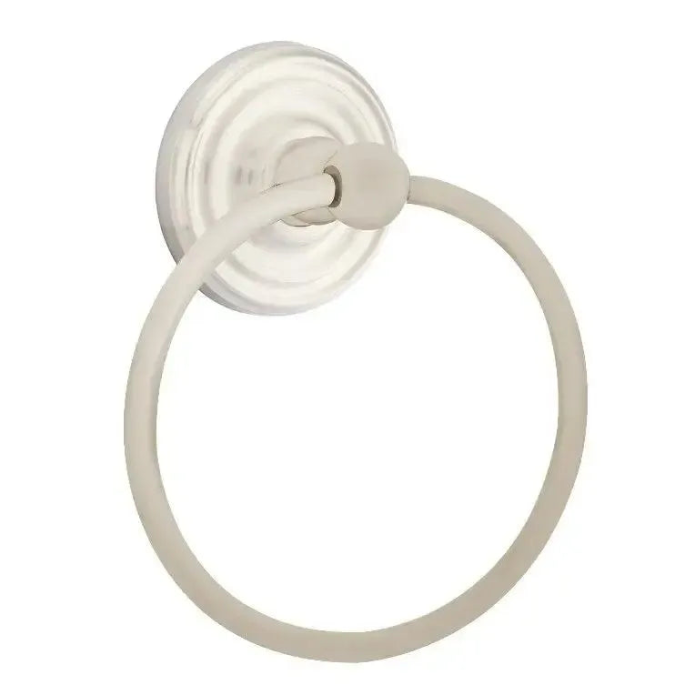 EmtekEmtek Traditional Brass Towel Ring with Regular Rosette in 