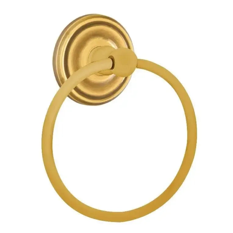 EmtekEmtek Traditional Brass Towel Ring with Regular Rosette in 