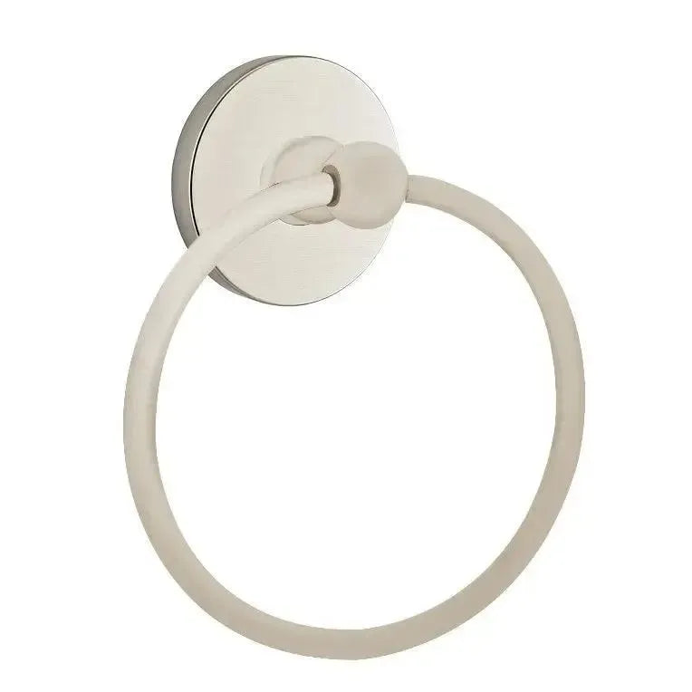 EmtekEmtek Traditional Brass Towel Ring with Small Disc Rosette in 