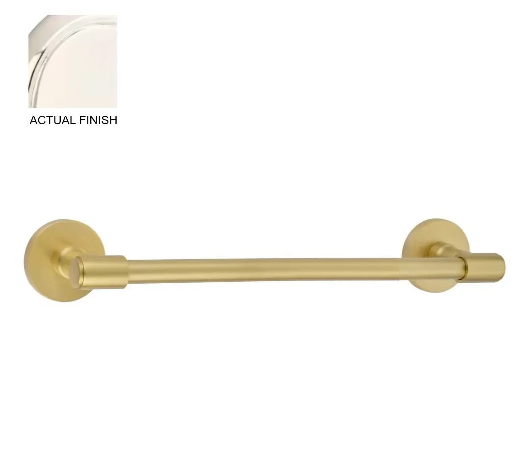 EmtekEmtek Transitional Brass Towel Bar with Small Disc Rosette in 