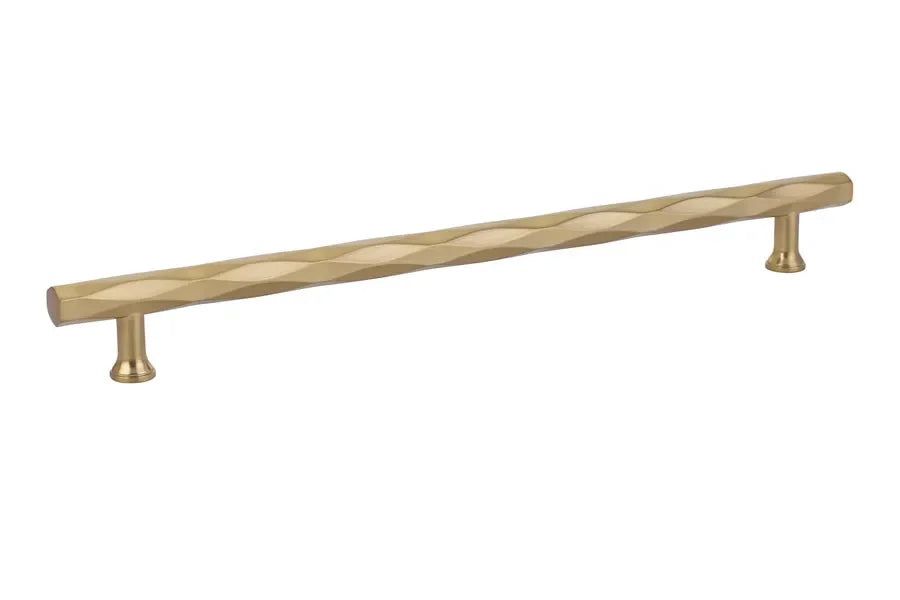 The Emtek Tribeca Cabinet Pull, 10" Center to Center in Satin Brass finish