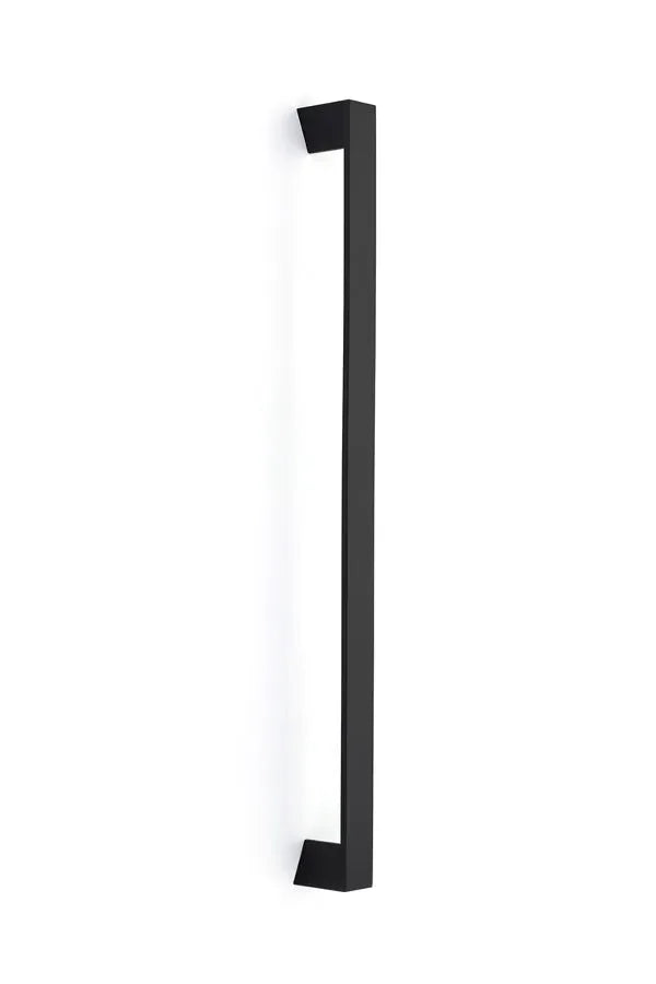 The Emtek Trinity Appliance Pull, 18" Center to Center in Flat Black finish