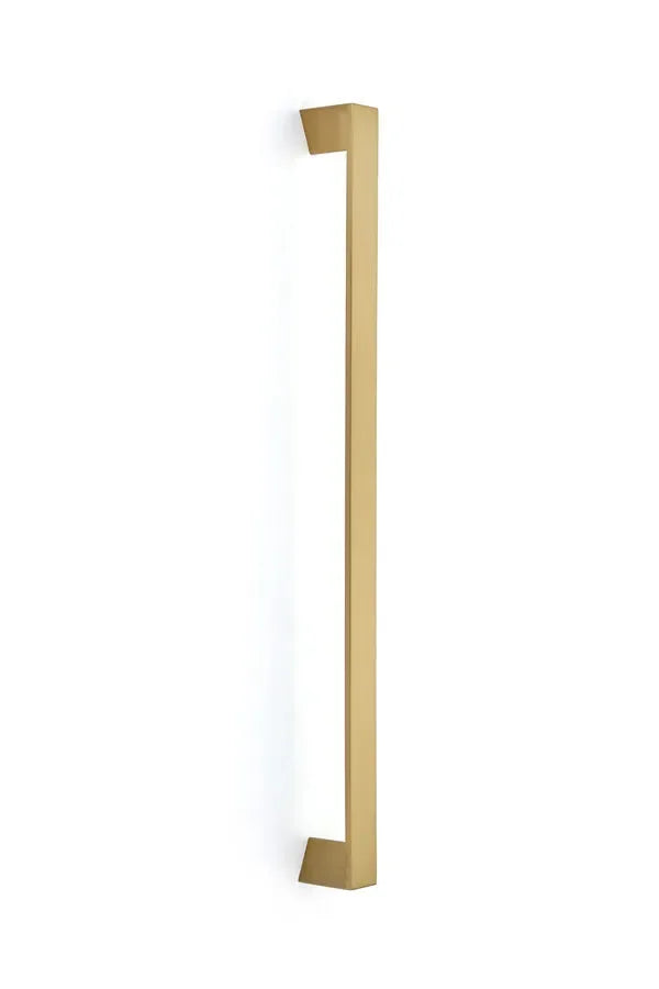 The Emtek Trinity Appliance Pull, 18" Center to Center in Satin Brass finish