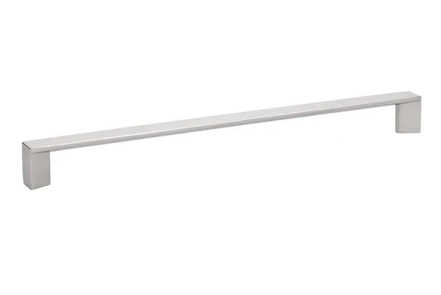 The Emtek Trinity Cabinet Pull, 10" Center to Center in Lifetime Polished Nickel finish